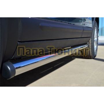 Пороги труба d57 вариант 2 РусСталь для Kia Sorento 2012-2020