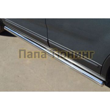 Пороги труба d57 вариант 3 РусСталь для Kia Sorento 2012-2020