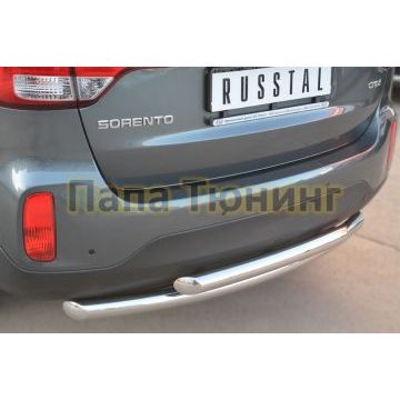 Защита заднего бампера двойная d57-d57 РусСталь для Kia Sorento 2012-