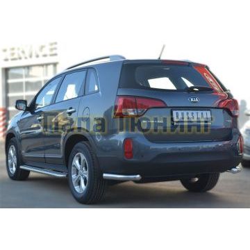 Защита задняя уголки d57 РусСталь для Kia Sorento 2012-