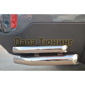 Защита задняя двойные уголки d57-d42 РусСталь для Kia Sorento 2012-