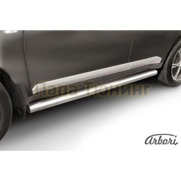 Защита штатных порогов труба 76 мм Slitkoff для Mitsubishi Outlander XL 2006-2009 Защита штатных порогов труба 76 мм Slitkoff для Mitsubishi Outlander XL 2006-2009