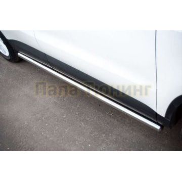 Пороги труба d57 вариант 3 РусСталь для Volkswagen Tiguan 2011-2016