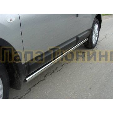 Пороги труба 60 мм ТСС для Renault Duster 2011-2015 Пороги труба 60 мм ТСС для Renault Duster 2011-2015
