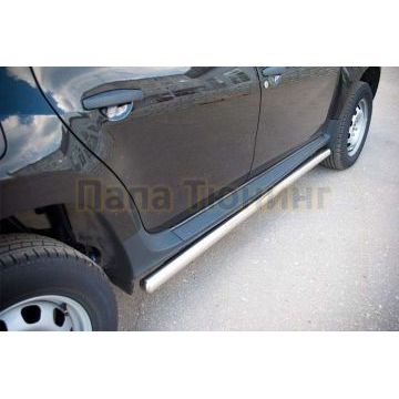 Пороги труба d57 вариант 3 РусСталь для Renault Duster 2011-2015