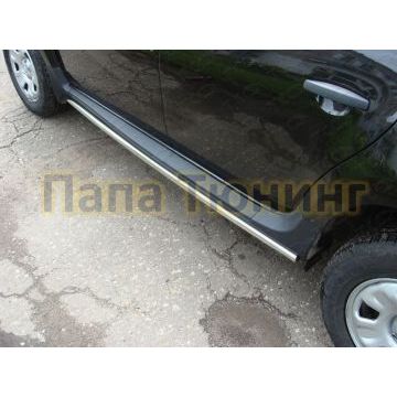 Пороги труба 42 мм ТСС для Renault Duster 2011-2015 Пороги труба 42 мм ТСС для Renault Duster 2011-2015