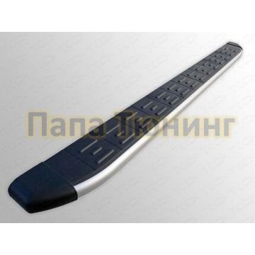 Пороги алюминиевые ТСС с накладкой для Renault Duster 2011-2015 Пороги алюминиевые ТСС с накладкой для Renault Duster 2011-2015