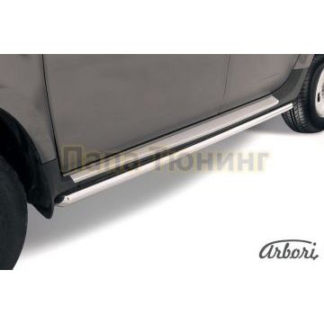 Защита штатных порогов труба 42 мм Slitkoff для Renault Duster 2011-2015 Защита штатных порогов труба 42 мм Slitkoff для Renault Duster 2011-2015