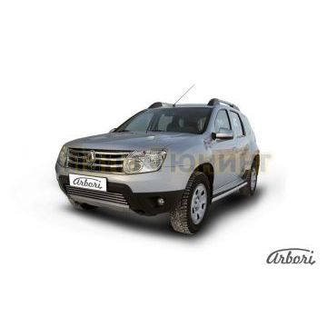 Защита штатных порогов труба 57 мм Slitkoff для Renault Duster 2011-2015 Защита штатных порогов труба 57 мм Slitkoff для Renault Duster 2011-2015