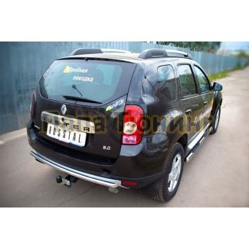 Защита заднего бампера d42 РусСталь для Renault Duster 2011-2015