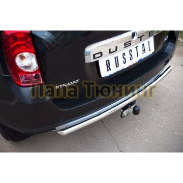 Защита заднего бампера d42 РусСталь для Renault Duster 2011-2015