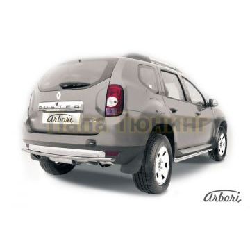 Защита заднего бампера 42 мм Slitkoff для Renault Duster 2011-2015 Защита заднего бампера 42 мм Slitkoff для Renault Duster 2011-2015