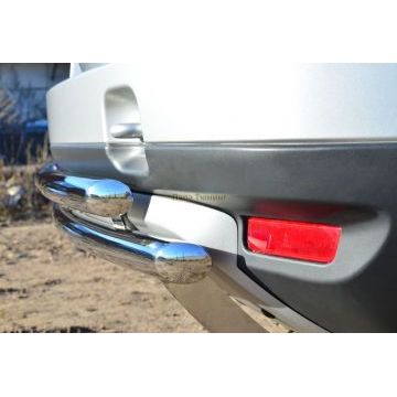 Защита заднего бампера двойная 42-d42 РусСталь для Renault Duster 2011-2015