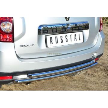 Защита заднего бампера двойная 42-d42 РусСталь для Renault Duster 2011-2015
