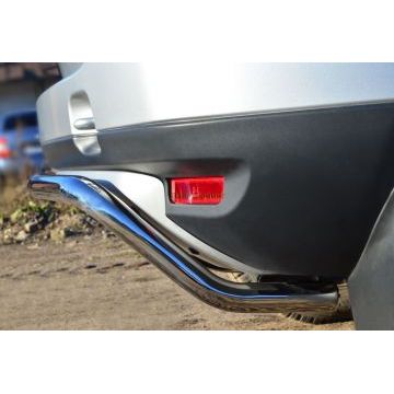 Защита заднего бампера d42 короткая РусСталь для Renault Duster 2011-2015