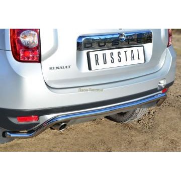 Защита заднего бампера d42 волна РусСталь для Renault Duster 2011-2015