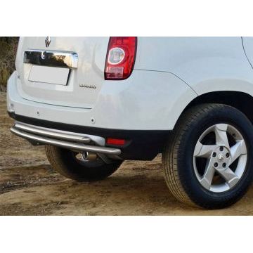 Защита заднего бампера двойная 42-42 мм Rival для Renault Duster 2011-2015