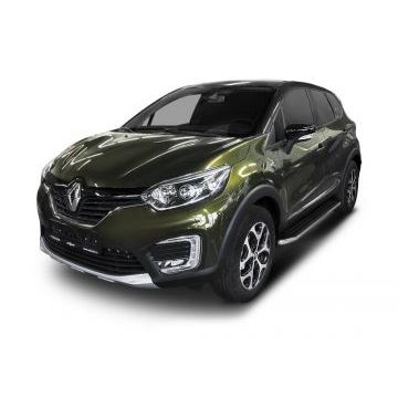 Пороги алюминиевые Rival Premium для Renault Kaptur 2016-