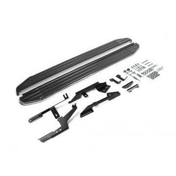 Пороги алюминиевые Rival Premium для Renault Kaptur 2016-