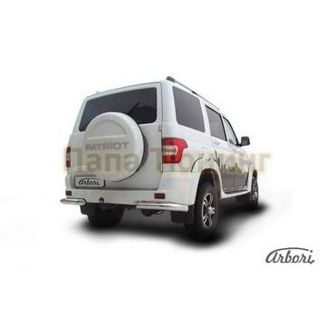 Защита задняя уголки 76 мм Slitkoff для УАЗ 3163 Патриот 2015-