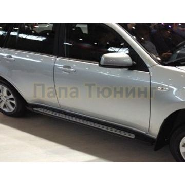 Пороги алюминиевые OEM Tuning для Chery Tiggo 2005-2014