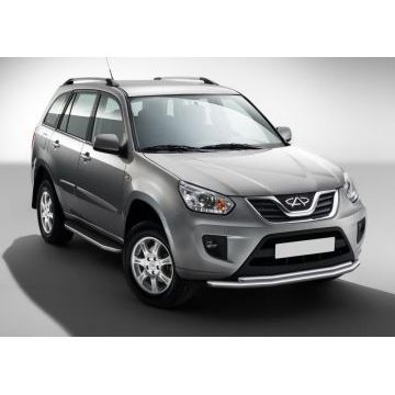 Пороги алюминиевые Rival Premium для Chery Tiggo T11/Tiggo FL 2005-2016