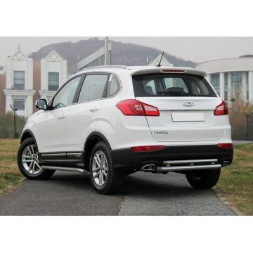 Защита заднего бампера двойная 57-42 мм Rival для Chery Tiggo 5 2014-2016