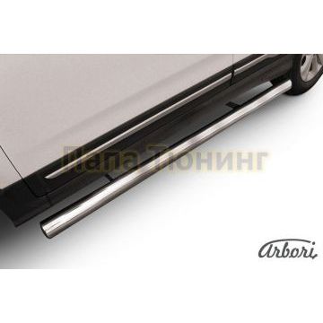 Защита штатных порогов 76 мм Slitkoff для Chery Tiggo 5 2014-