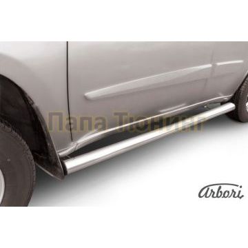 Защита штатных порогов труба 76 мм Slitkoff для Chery Tiggo FL 2013-2016