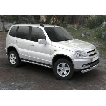 Защита штатных порогов 57 мм Rival для Chevrolet Niva 2009-