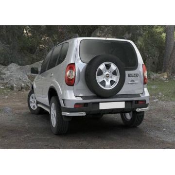 Защита задняя уголки 57 мм Rival для Chevrolet Niva 2009-