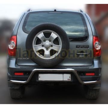 Защита заднего бампера волна 50 мм ALFeco для Chevrolet Niva 2009-