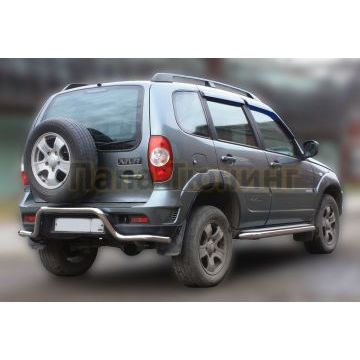 Защита заднего бампера волна 50 мм ALFeco для Chevrolet Niva 2009-