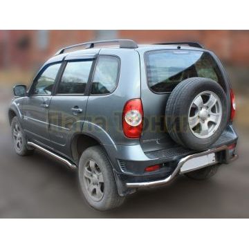 Защита заднего бампера волна 50 мм ALFeco для Chevrolet Niva 2009-