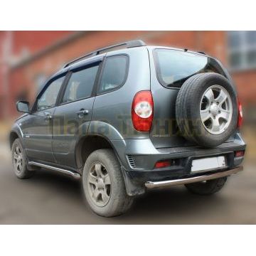 Защита задняя центральная 60 мм ALFeco для Chevrolet Niva 2009-
