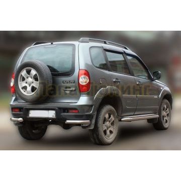 Защита задняя уголки 60 мм ALFeco для Chevrolet Niva 2009-