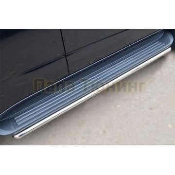 Защита штатных порогов d42 РусСталь для Chevrolet TrailBlazer 2013-2016