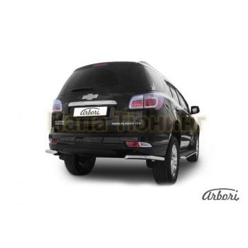 Защита задняя уголки 57 мм Slitkoff для Chevrolet TrailBlazer 2013-2016