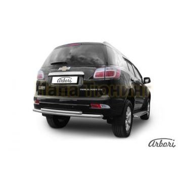 Защита заднего бампера двойная 57-42 мм Slitkoff для Chevrolet TrailBlazer 2013-2016 Защита заднего бампера двойная 57-42 мм Slitkoff для Chevrolet TrailBlazer 2013-2016