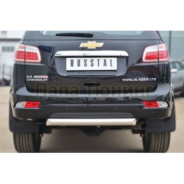 Защита заднего бампера d76 дуга РусСталь для Chevrolet TrailBlazer 2013-2016