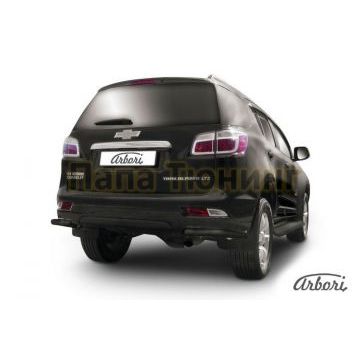 Защита задняя уголки чёрная сталь 57 мм Slitkoff для Chevrolet TrailBlazer 2013-2016 Защита задняя уголки чёрная сталь 57 мм Slitkoff для Chevrolet TrailBlazer 2013-2016