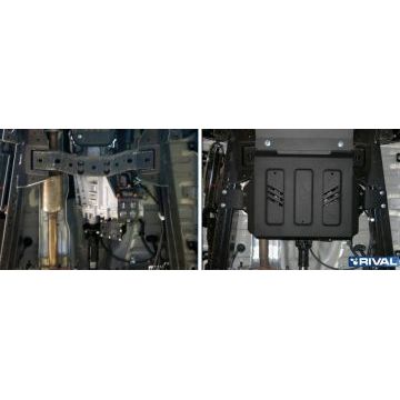 Защита РК Rival сталь 2 мм для Mitsubishi Pajero Sport, V - 3.0; 2.4d; выводим 2016-