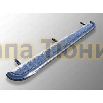 Пороги овал с площадкой алюминиевый лист 75х42 мм ТСС для Ford Explorer 2015- Пороги овал с площадкой алюминиевый лист 75х42 мм ТСС для Ford Explorer 2015-