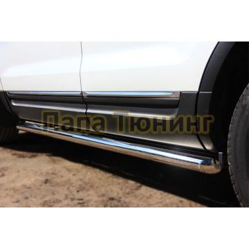 Пороги труба d57 вариант 1 РусСталь для Ford Explorer 2011-2015