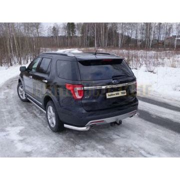 Защита задняя уголки 76 мм ТСС для Ford Explorer 2015-