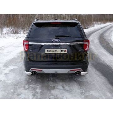 Защита задняя уголки 76 мм ТСС для Ford Explorer 2015-