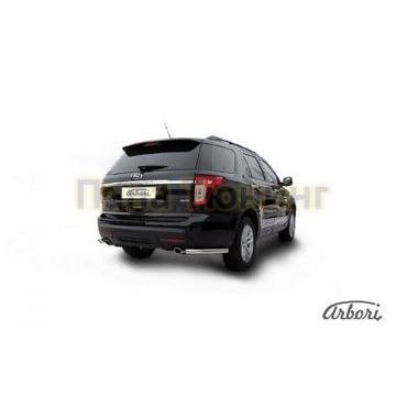 Защита задняя уголки 57 мм Slitkoff для Ford Explorer 2011-