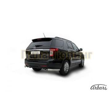 Защита задняя уголки 76 мм Slitkoff для Ford Explorer 2011-