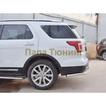 Защита задняя уголки d57 РусСталь для Ford Explorer 2015-