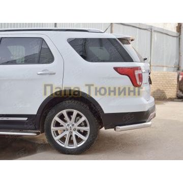Защита задняя уголки d76 РусСталь для Ford Explorer 2015-